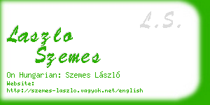 laszlo szemes business card